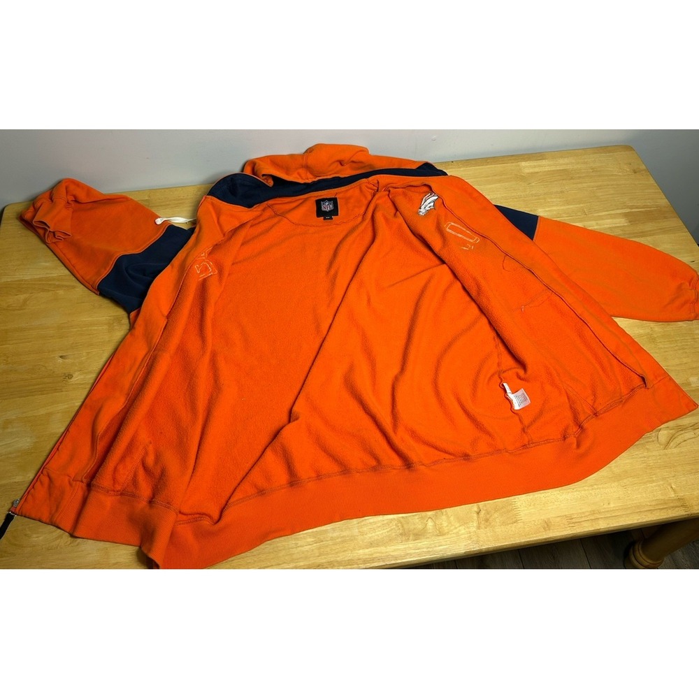 Denver Broncos G-III Mens 4XL Orange‎ Stitched NFL Football Full Zip Hoodie - Picture 8 of 14